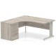 Rayleigh Right Hand Cable Managed Desk and Pedestal Set